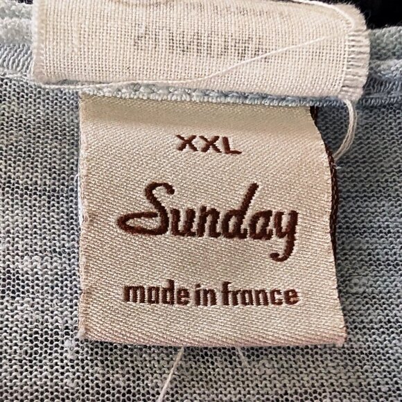 Boho-Chic French Linen Tie Dye Tunic, Sunday, sz XXL, Starry Blue Color - Picture 11 of 12